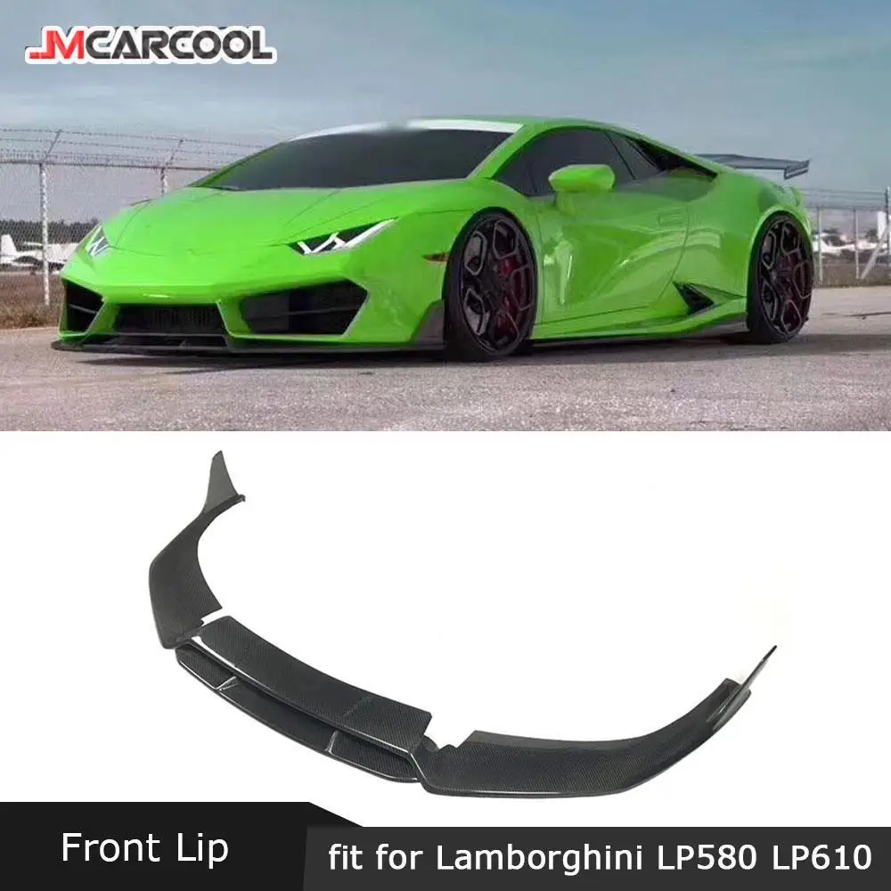 

JMCARCOOL Dry Carbon fiber Front Lip Spoiler Bumper Chin Trim Splitters Aprons case For Lamborghini LP580 LP610