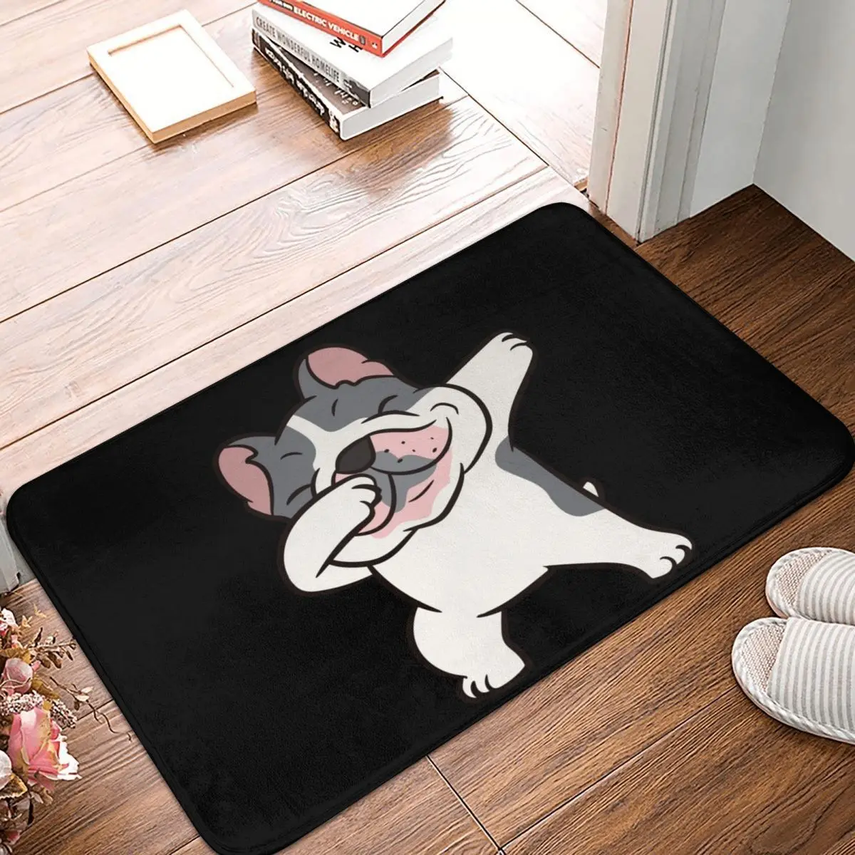 French Bulldog Owner Dabbing French Bulldog Anti-slip Doormat Floor Mat Carpet Rug for Kitchen Entrance Home Balcony Footpad Mat