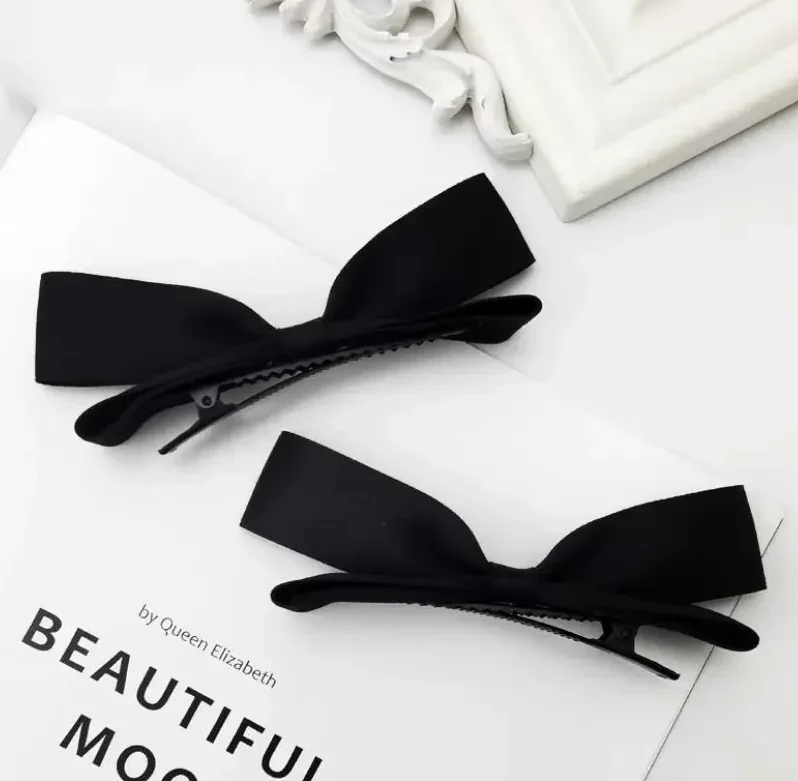 2pcs Cute 3D Bow Hair Clips Cute Sweet Pink Girls Bangs Hair Pin Elegant Headwear Girls Women Hair Accessories