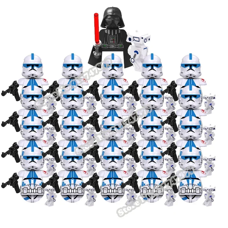 

Star Wars Minifigure Set 21pcs Republic Commando 501st Blocks TV6109 TV6106 Trooper Force 99 Hunter Crosshair Wrecker Brick