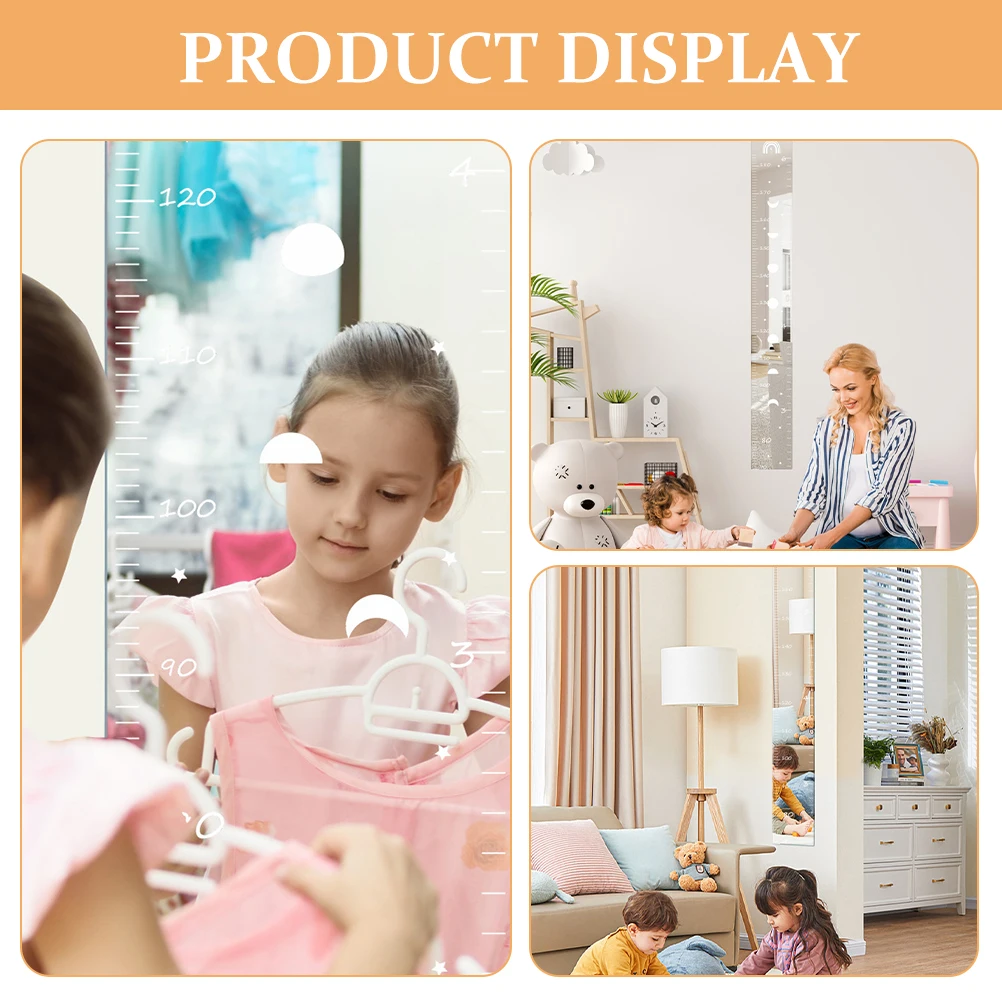 

Mirror Height Chart Sticker Wall Decal Kids Room Child Growth Measurement Patch Acrylic Waterproof Decorative Bedroom Nursery