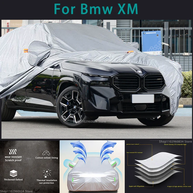 For BMW XM 210T Waterproof Full Car Covers Outdoor Sun uv protection Dust Rain Snow Protective Auto Protective cover 