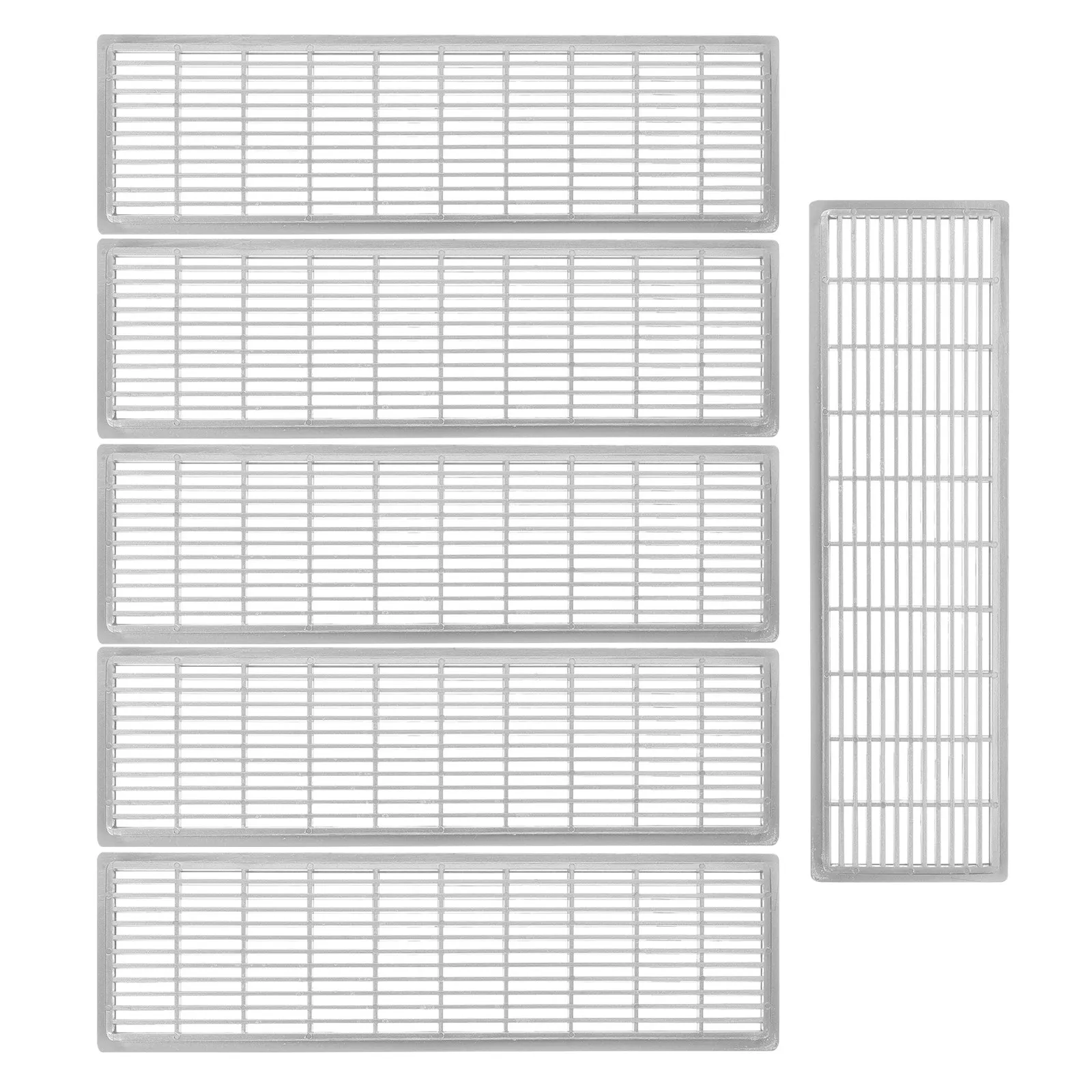 6Pcs Rectangular Plastic Air Vent Cover for Cabinets Wardrobes Closets Shoe Cabinets Ceilings Walls Floors Moisture Odor Proof
