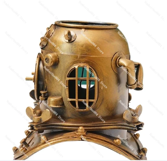 Iron model decoration steampunk diving helmet pen holder artistic soft outfit creative personality