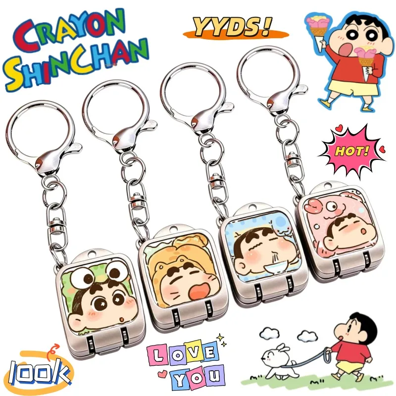 Nouvelles coupe-ongles portables créatives 2D Crayon Shin-chan Nohara Shinnosuke, marchandise d'anime, mini coupe-ongles de dessin animé, porte-clés