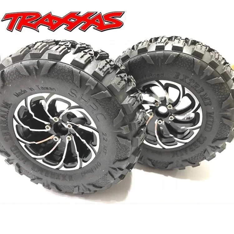 1 Pair 2.2 Alloy Whirl Wheel Tire Set For TRX4 TRX6 Defender G63 RC Crawler Upgrade