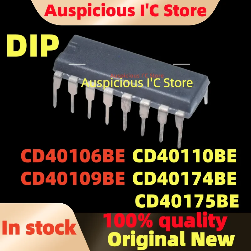 (10pcs)100%New CD40110BE CD40174BE CD40106BE CD40109BE CD40175BE DIP