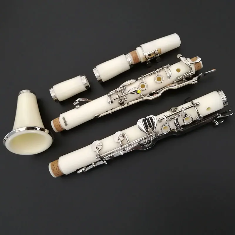 High-grade White Exquisite G Key Clarinet Professional Grade Beginner Clarinet