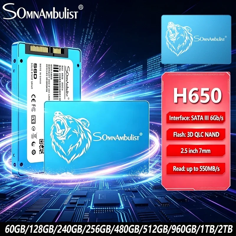 

SomnAmbulist Expedite 2.5 SATA3 SSD 64GB 120GB 128GB 240GB 256GB 480GB 512GB Integrated Drive For Desktop 2026 Hot Sale