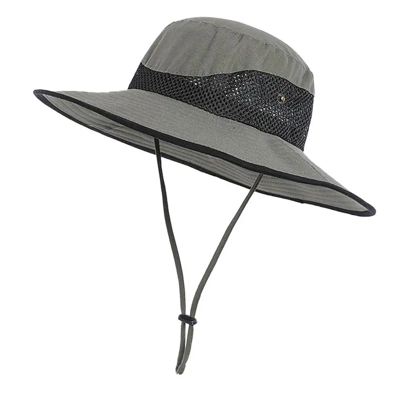 

Outdoor Unisex Ventilated Hats Sun Protection Fishing Hat Quick Drying Breathable Sun Protection Bucket Hat For Gardening Hiking