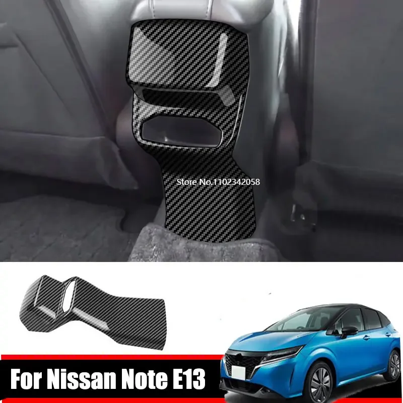 For Nissan Note E13 2020 2021 22 23 center armrest rear Rear Air Conditioner Outlet AC vent Cover back an-ti kick board Decorate