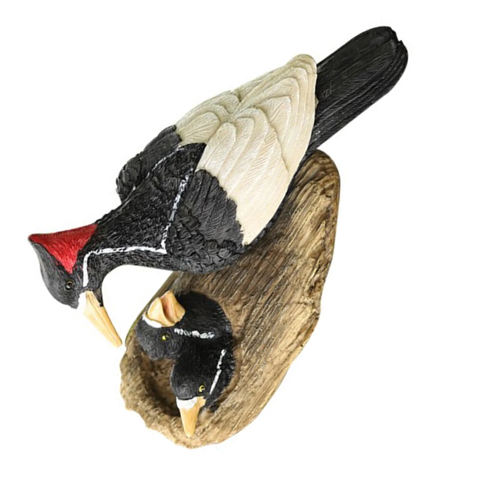 

Artificial Woodpecker Hanging Ornament Weather Resistant Resin Lightweight Simulation Bird Statue Garden Decor Miniature Resin