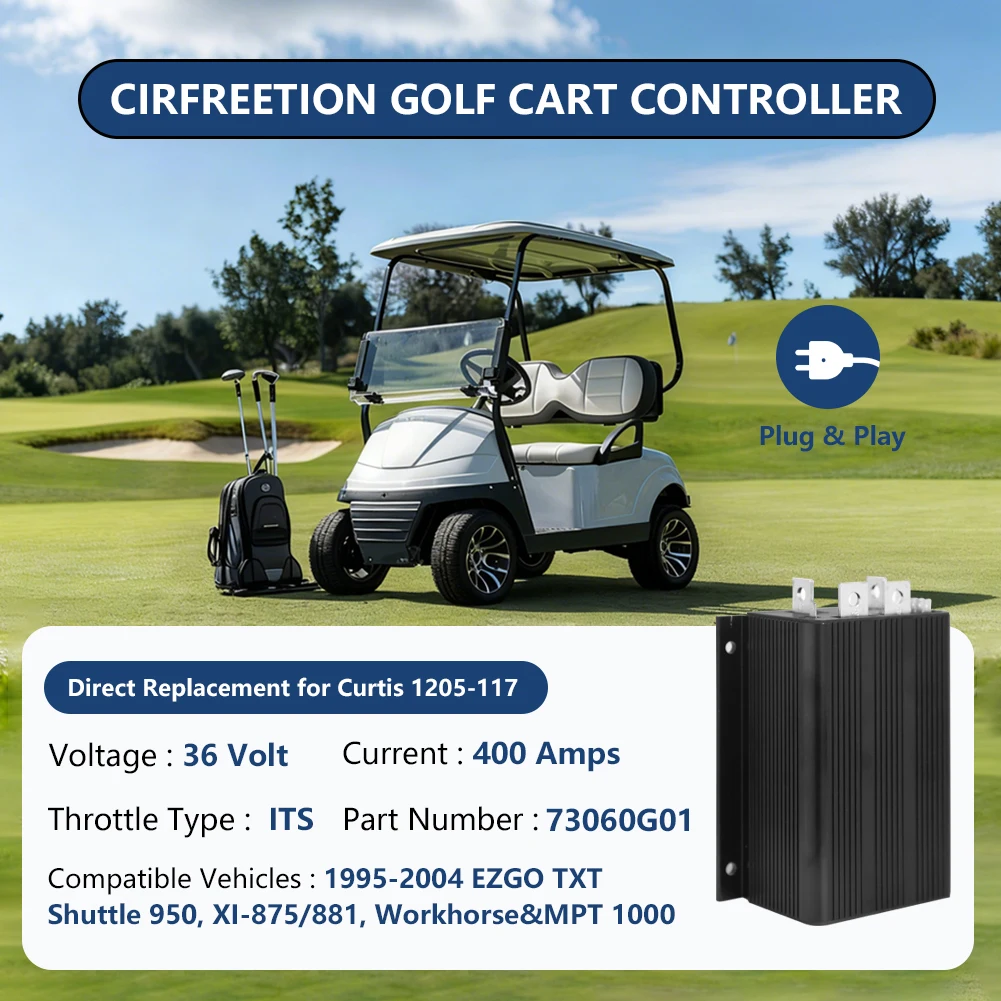 1205-117 Golf Cart Motor Controller, 36V 400A ITS Motor Control 73060G01 for Curtis EZGO TXT Shuttle (1995-2004) Golf Cart
