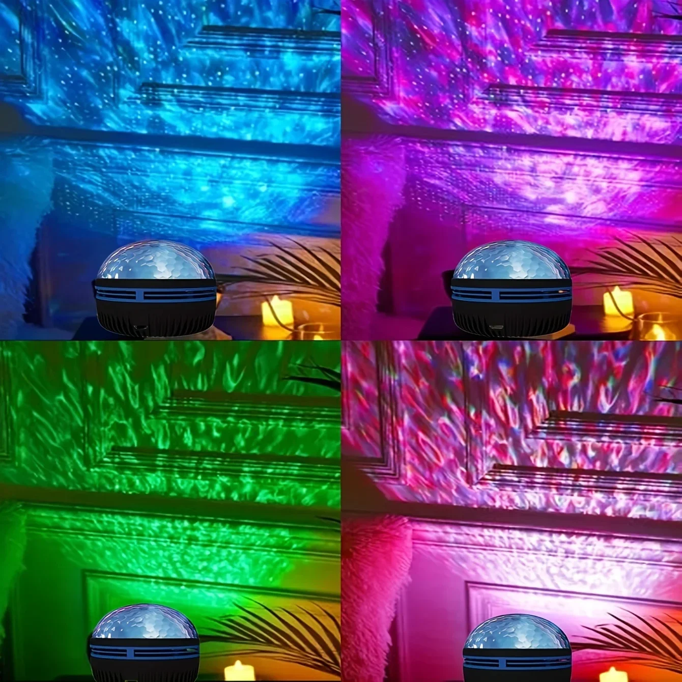 Magical USB LED Starry Sky Light Projector Night Lights Room Decoration Christmas  Remote Control 7-Color Pattern LED Star Lamp