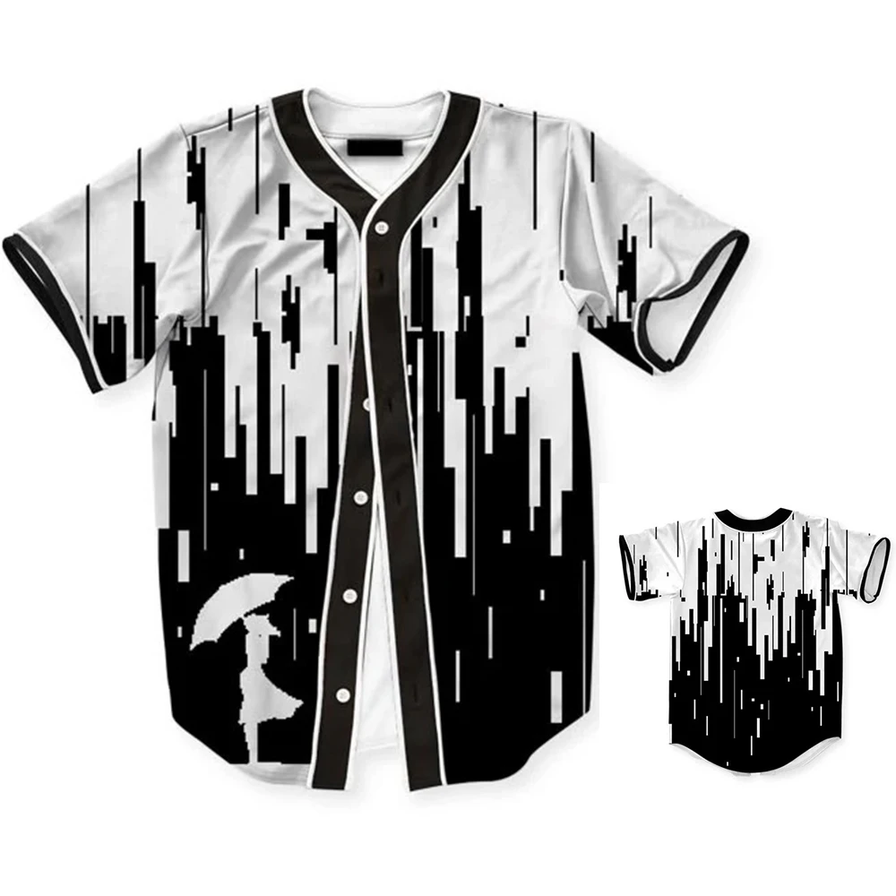 Baseball personalizado top manga curta, single breasted, escritório de negócios e trabalho, pendulares, estilo preguiçoso, casual, MB27