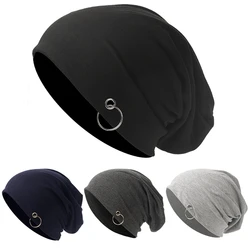 Solid Color Hat Fashion Adult Unisex With Hoop Hat Casual Women Warm Beanies Skullies Novelty Men Gorros Caps Bonnet Accessories