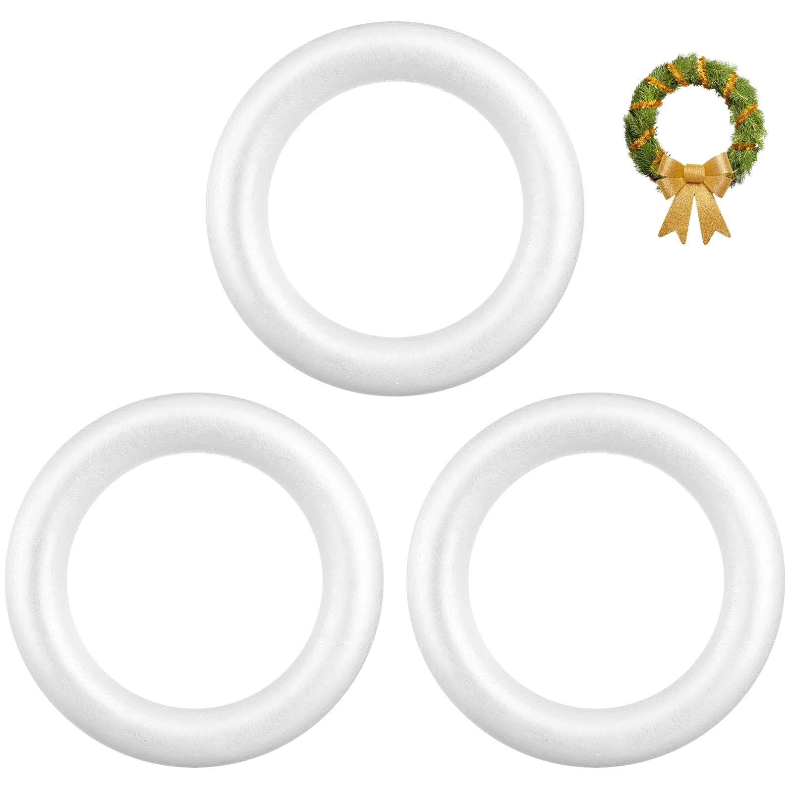 

3pcs Foam Ring Circular Wreath Craft Material DIY Accessory Paintable Model Supplies Child Toy Premium Quality Creative