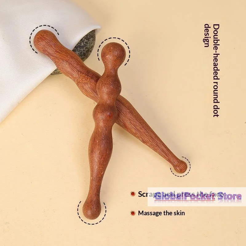 [TG823]Wooden Acupoint Stick Foot Head Body Massage Stick Meridian Massage Beauty Accessories Acupoint Massage Tool