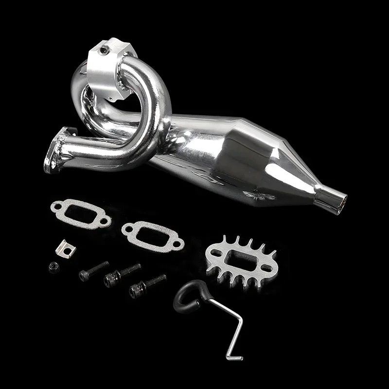 Uitlaatpijp en CNC Metalen Klem Fit voor 1/5 HPI ROVAN ROFUN KM GTB Racing BAJA 5B 5T 5SC Truck Onderdelen