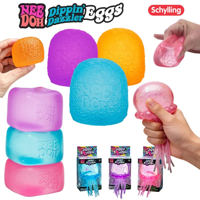 

Schylling NeeDoh Blind Box Nice Cube &Jellyfish &Maltose Candy Squishy Toy Soft Sensory Stress Relief Relax Gift