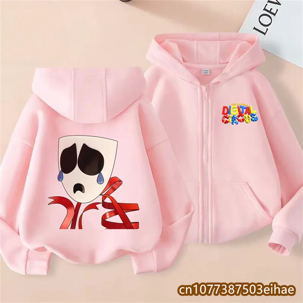 Magical Number Circus Kids Hood Coat Cartoon Character Pullover Hoodie Soft Spring Autumn Boys Girls Outerwear Gift