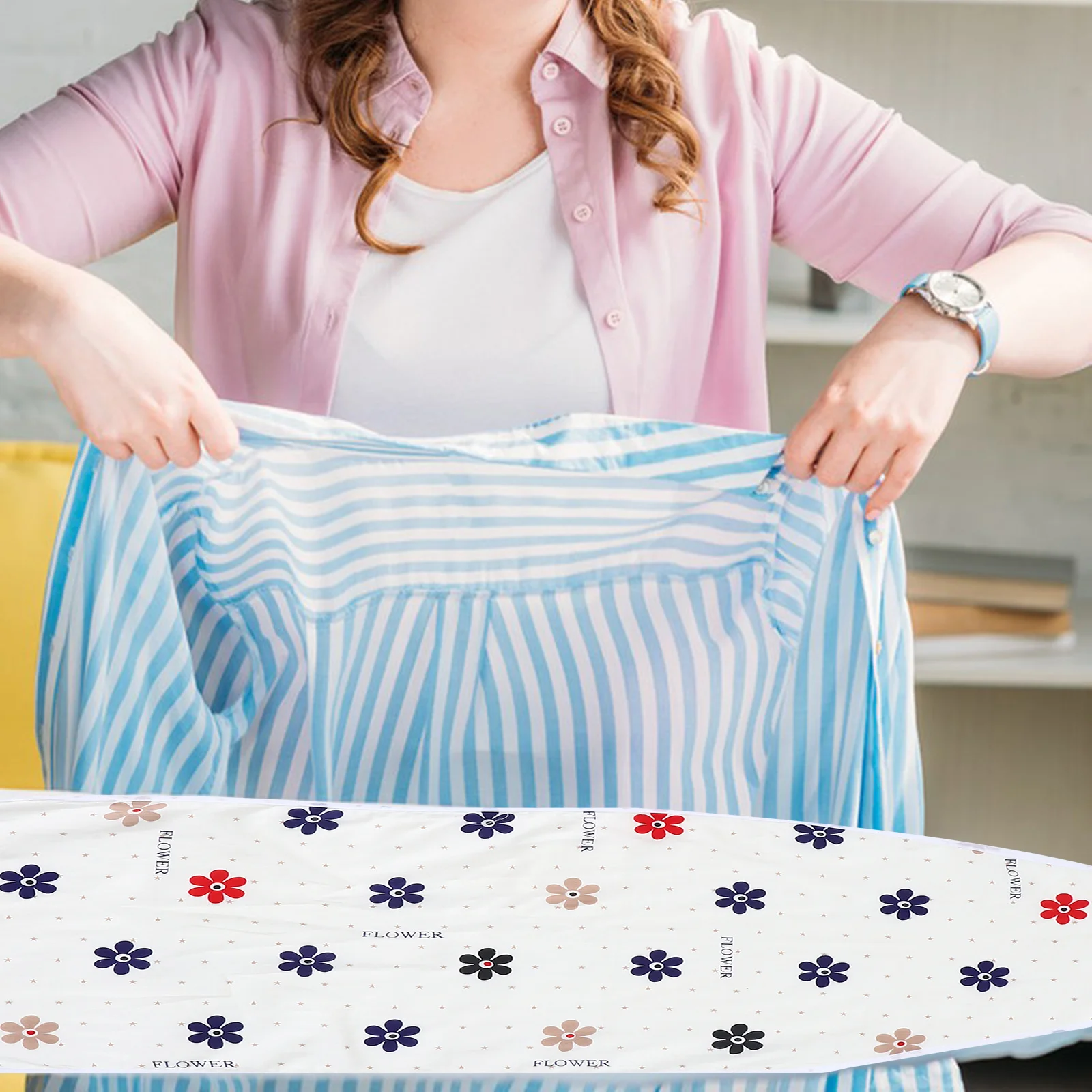 

Ironing Board 100x39cm Pad Stain Resistant Home Ironing Board Protector Supply Non Slips Cloth Protector