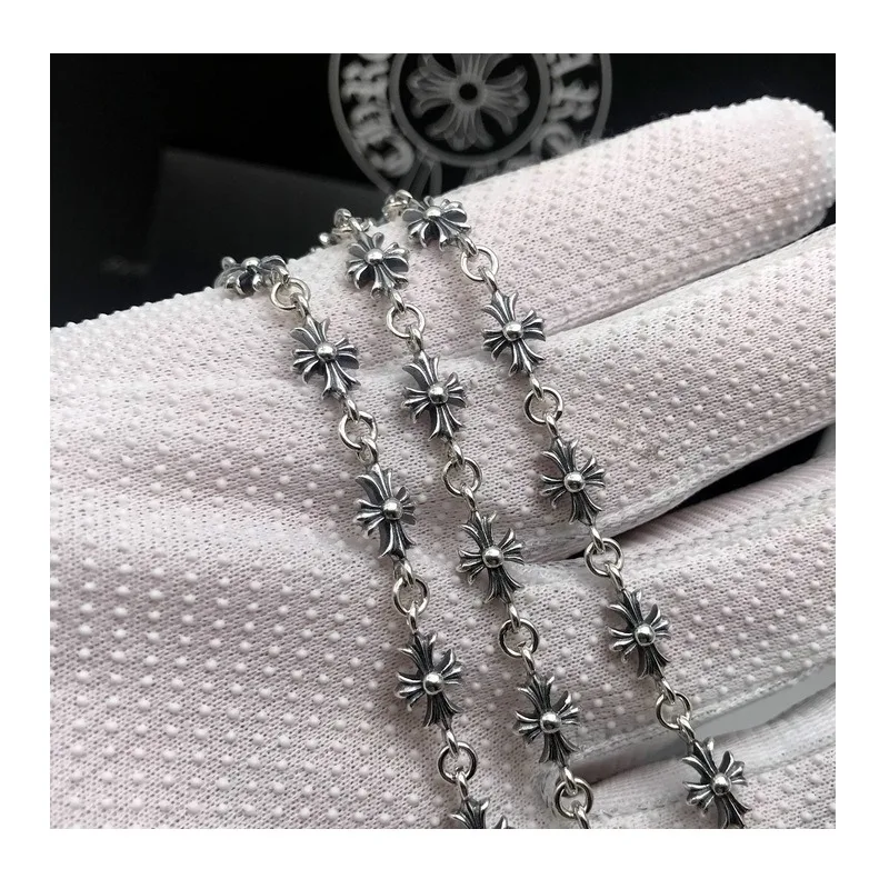 

Ожерелье с подвеской в виде креста и цветка, винтажное, модное, для мужчин и женщин, парное, нишевое украшение