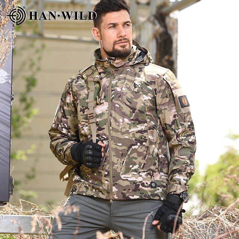 Jaqueta tática com capuz ao ar livre dos homens, blusão impermeável, Airsoft Combat Jacket, roupas masculinas, casacos bombardeiros, caça