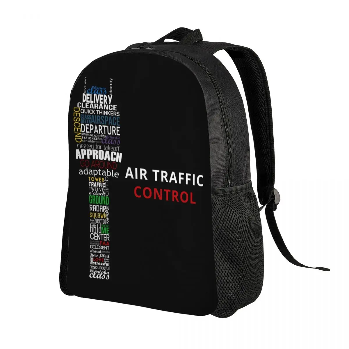 Customized Air Traffic Controller Laptop Backpack Women Men Fashion Bookbag for School College Student Pilot Air Fighter Bag