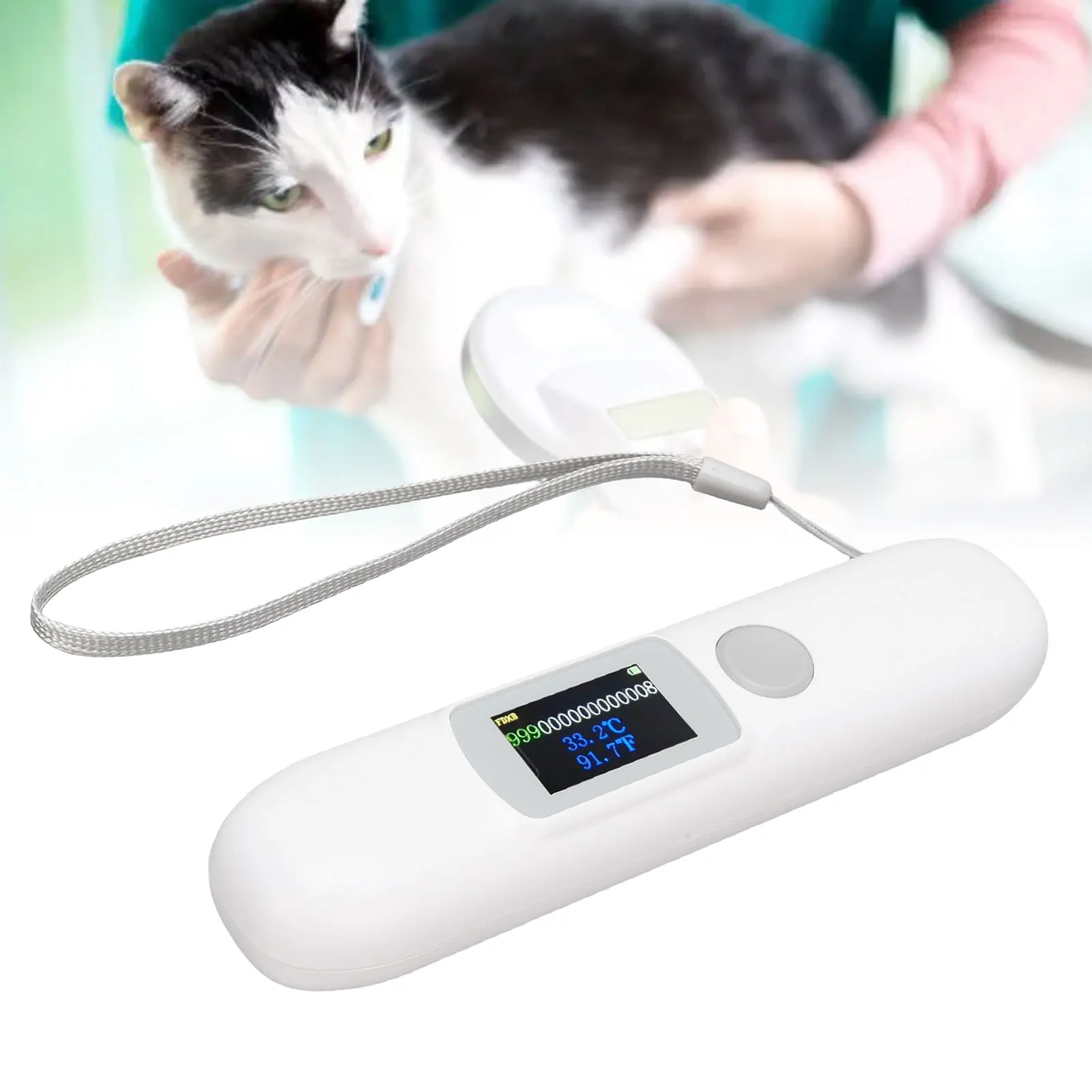 Pet Microchip Scanner Bluetooth Animal Microchip Tag Reader Pet Chip Scanner with 1.14 Inches Color Screen for Animal Management