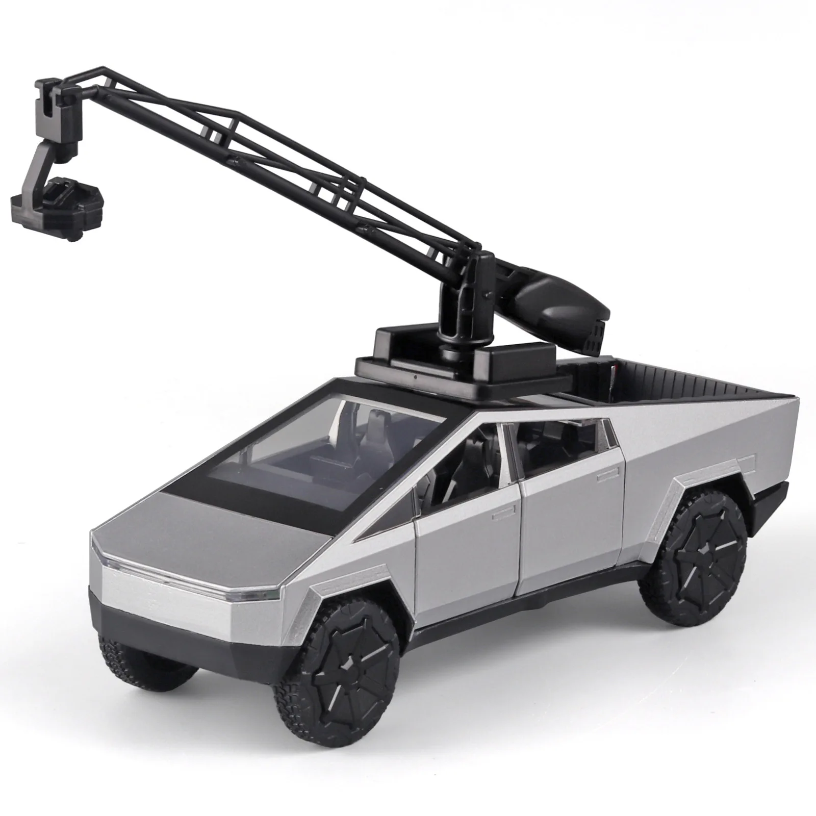 1/32  Cybertruck Alloy Car Model, Pull Back Sound & Light Interactive Toy, Simulation Diecast Model Car Collection Gift