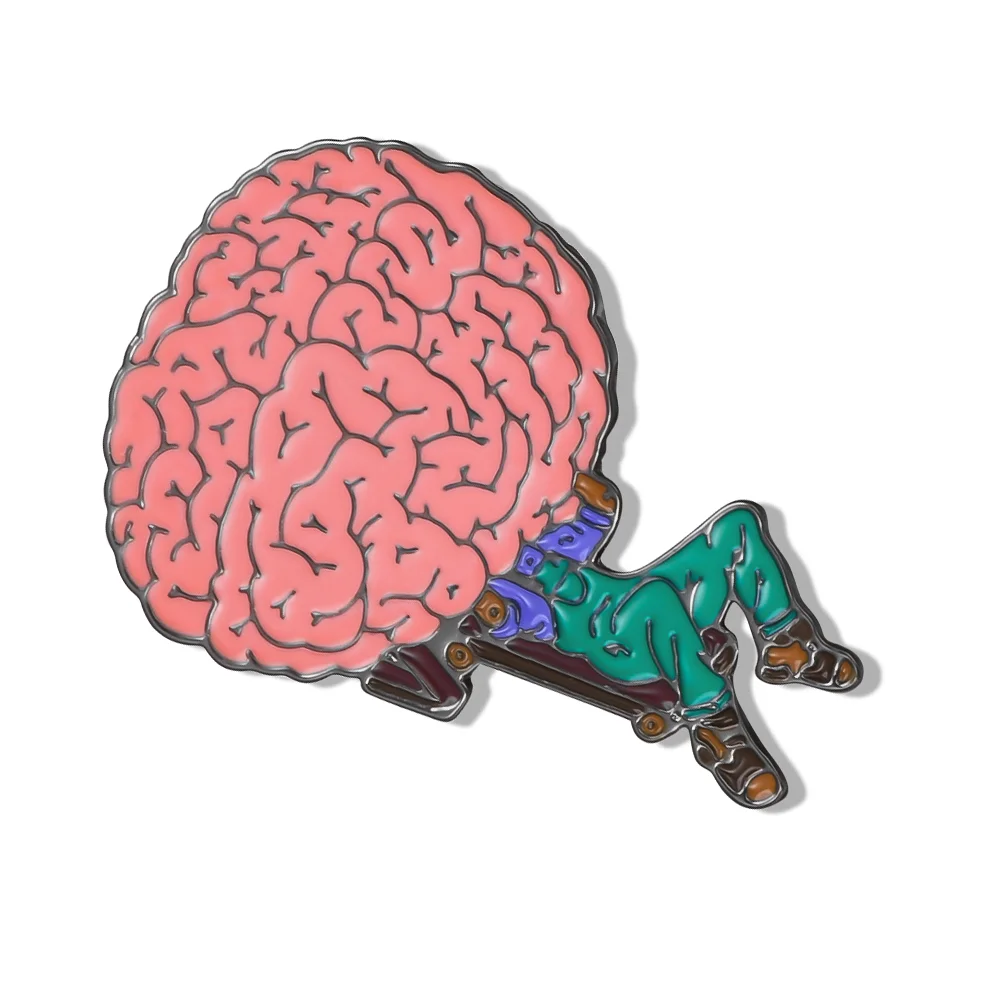 Psychiatry Brain Repairman Brooch Psychiatrist Enamel Pin Coat Lapel Hat Backpack Badge Doctor Nurse Jewelry Gift