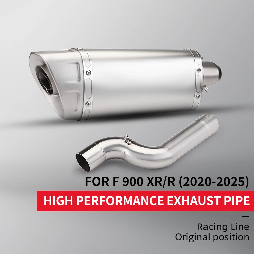 

For Motorcycle F900 R XR F900R F900XR 2020 - 2021 2022 2023 Motorcycle Exhaust Muffler 51mm DB Killer Escape Moto Mid Link Pipe