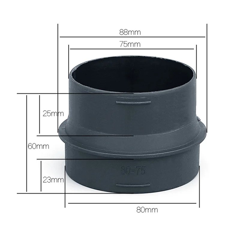 4X 75 مللي متر إلى 80 مللي متر سخان التوقف مجاري المخفض موصل مسخن الهواء أنبوب القناة المخفض محول محول ل Eberspacher-N25R #6