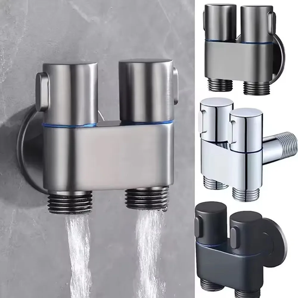 

Набор для биде из прочного цинкового сплава: угловой клапан, настенный монтаж, двойной выход, распылитель для унитаза, для ванной комнаты