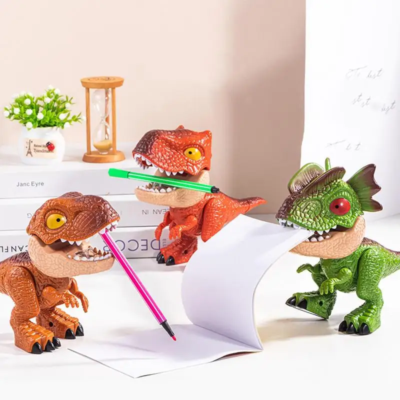 Imagem -02 - Dinosaur Forma Multifuncional Modelo Papelaria Conjunto para Estudantes Cute Manual Pencil Sharpener Inovador