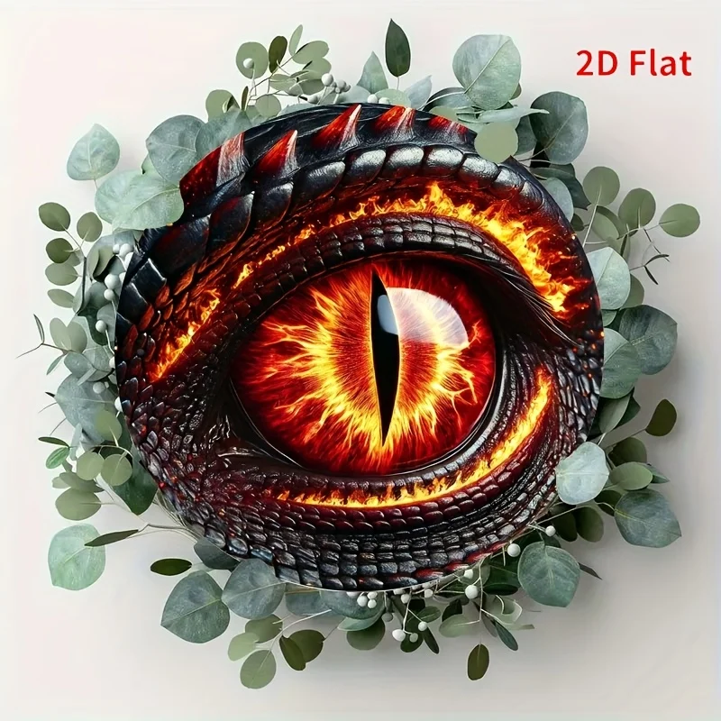 Fierce Fiery Dragon Eye Fantasy Art Metall-Blechschild als Wanddekoration