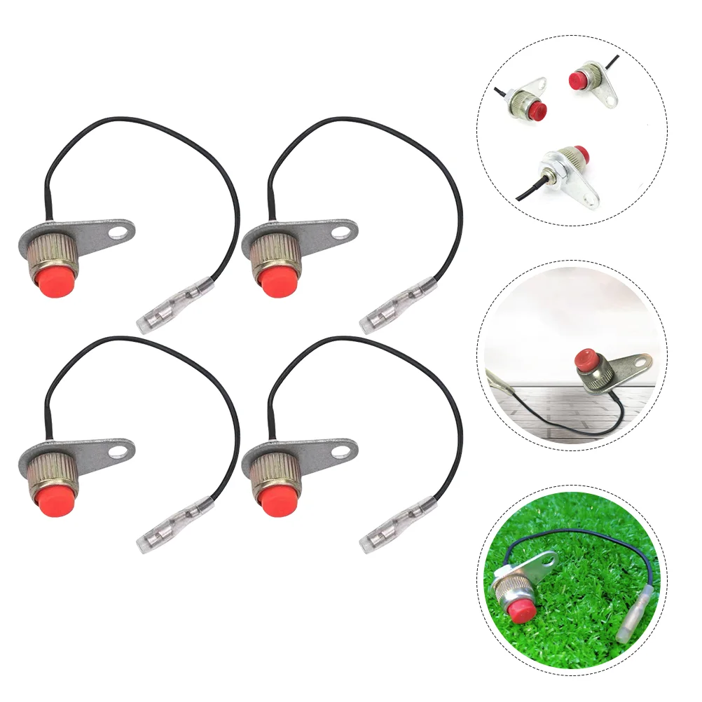 4 Pcs Trimming on off Stop Lawnmower Accessory Power Supply for Trimmer Protective Garden Hedge Control