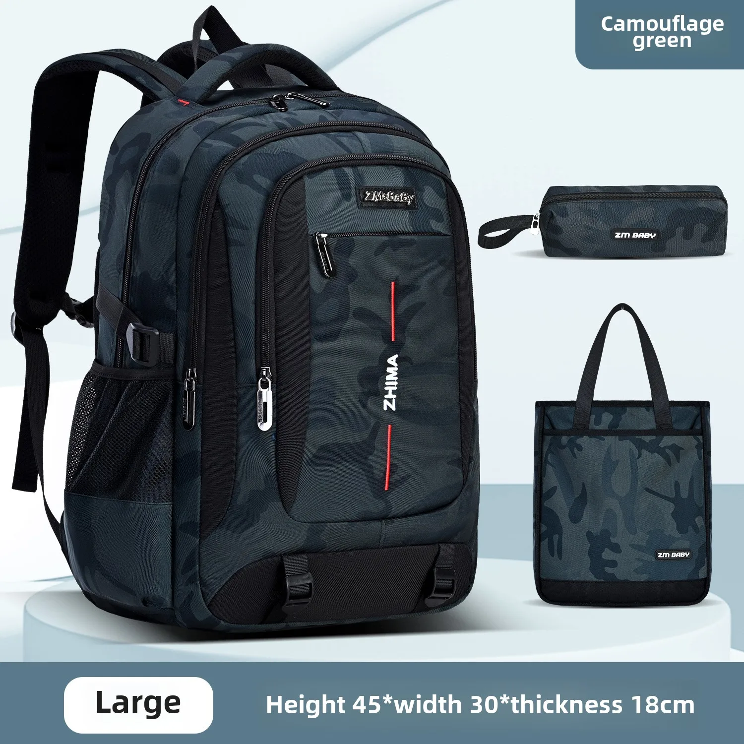 

2025 New Waterproof Camouflage Backpack Laptop Backpack Women Men Oxford Male Bag Vintage 3pces/set School Bag Mochila bookbag