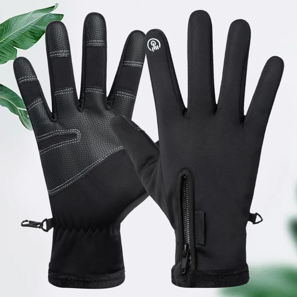 

1 Pair Windproof Thermal Cycling Gloves Waterproof Touch Screen For Mountain Bike Riding Skid-Proof Outdoor Riding Bicycling