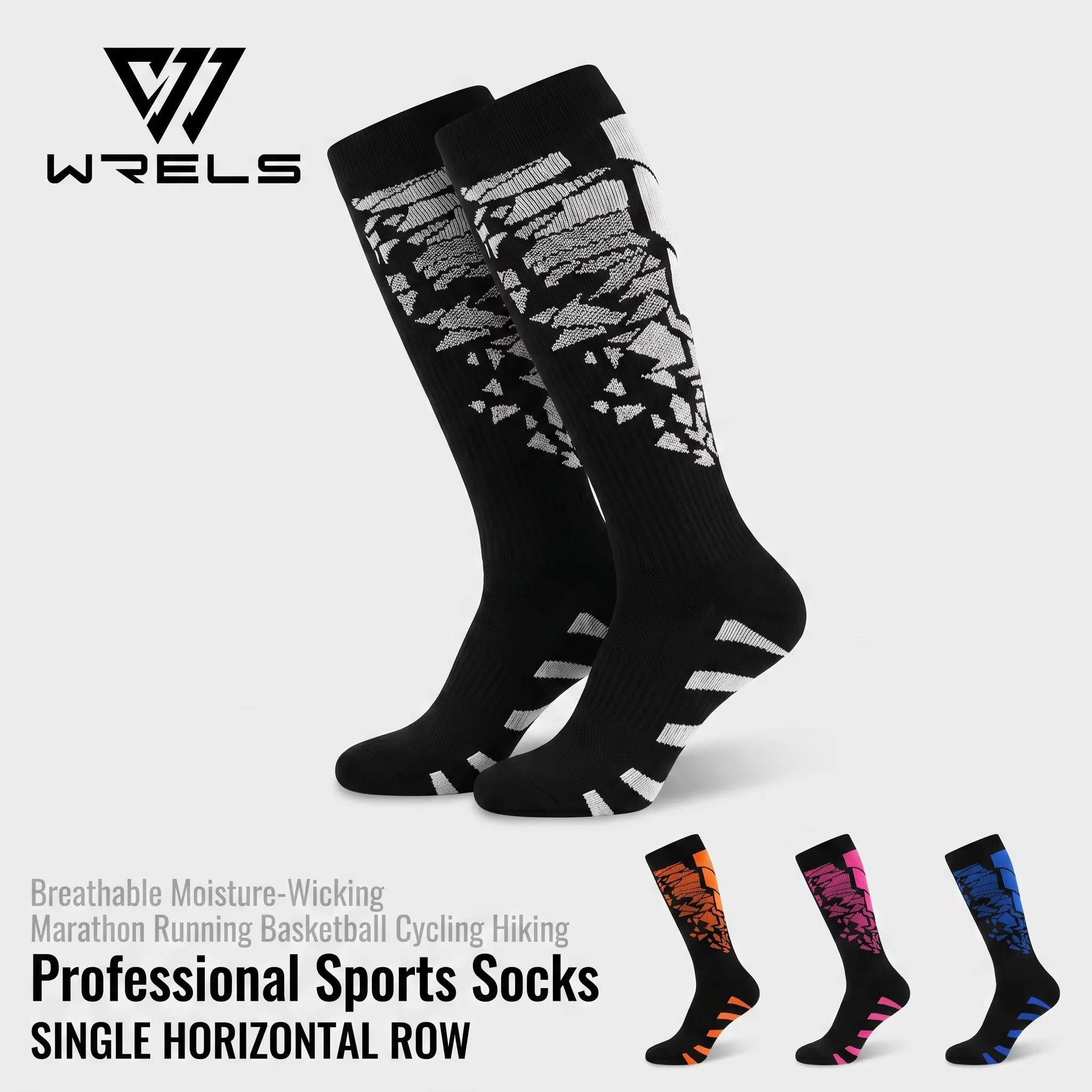 Athletic Sock Cushion - جوارب رياضية مضغوطة للركض من WRELS،