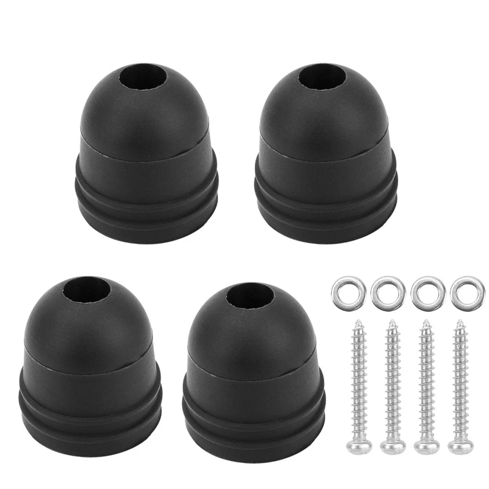 4pcs Rubber Screw On Bumpers - Shed Doors, Sliding Door & Cabinets
