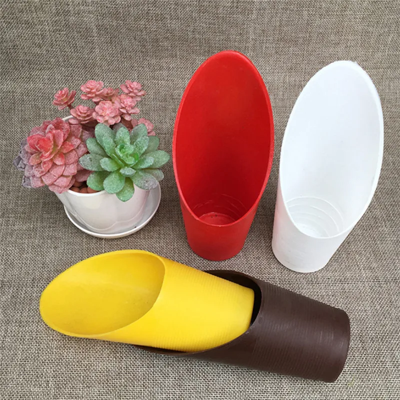 4Pcs New Soil Plastic Spade Shovel Cup Succulent DIY Bonsai Plant Helper Garden Tool