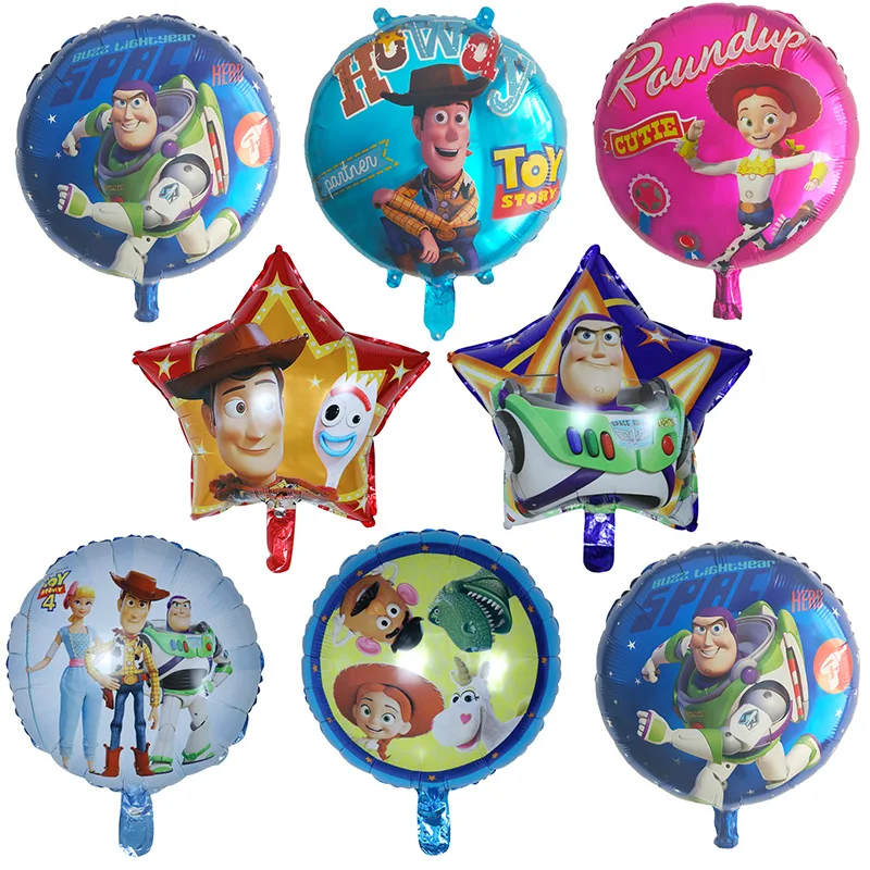 10pcs 18Inch Disney Buzz Lightyear Foil Balloon Toy Story Birthday Party Supplies Baby Shower Decoration Boy Kids Toy Air Globos