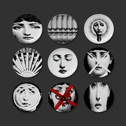 European Art Face Design Wall Decoration Plate Wall Hanging Plate Hotel Bar Sample Room Decoration 8 inches