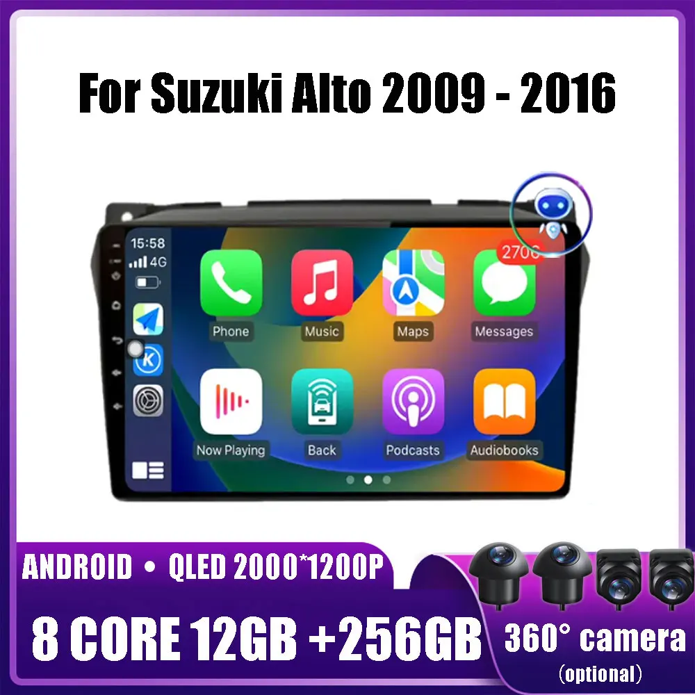 

Android 14 for Suzuki Alto 2009 - 2016 Car Multimedia Player Head Unit Stereo GPS Navigation BT WIFI 2 din car accessories tools
