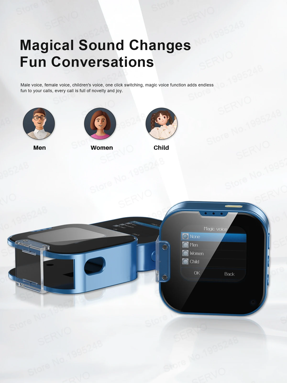 SERVO I19 ROTATE Touch Screen Mini Mobile Phone 2G 2SIM Magic Voice Bluetooth Dial FM Radio 90° Rotating Small Feature Cellphone
