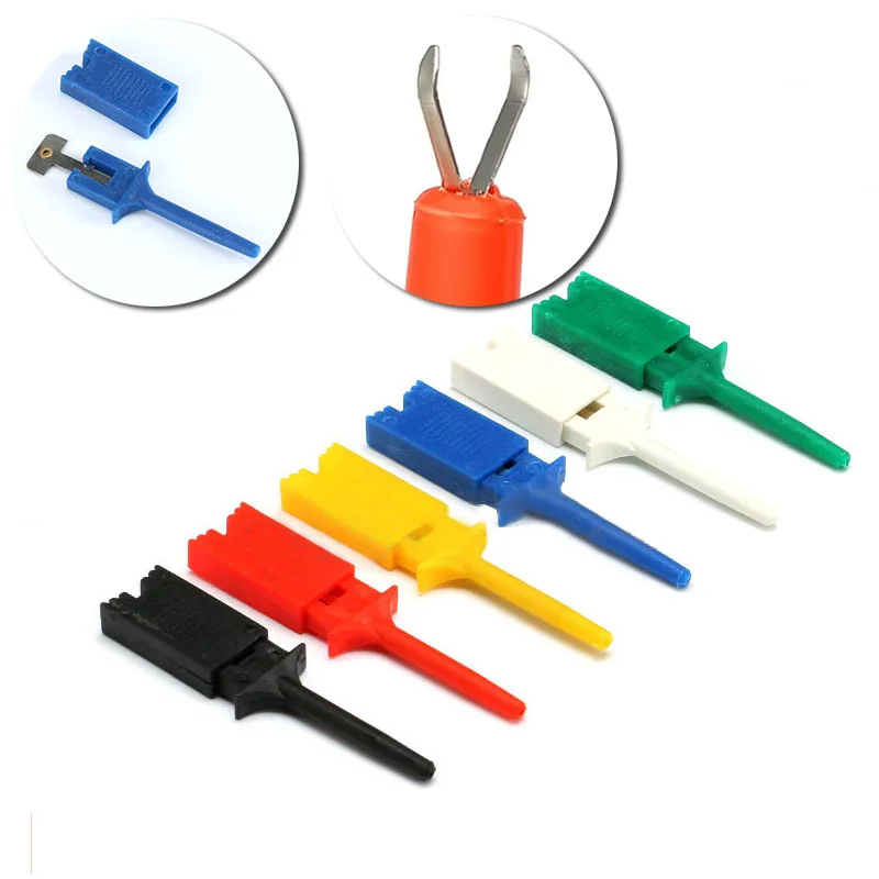 2Pcs Mini Test Hooks Clips For Logic Analyzers Logic Test Clip Flattening Test Flat Hook Connection