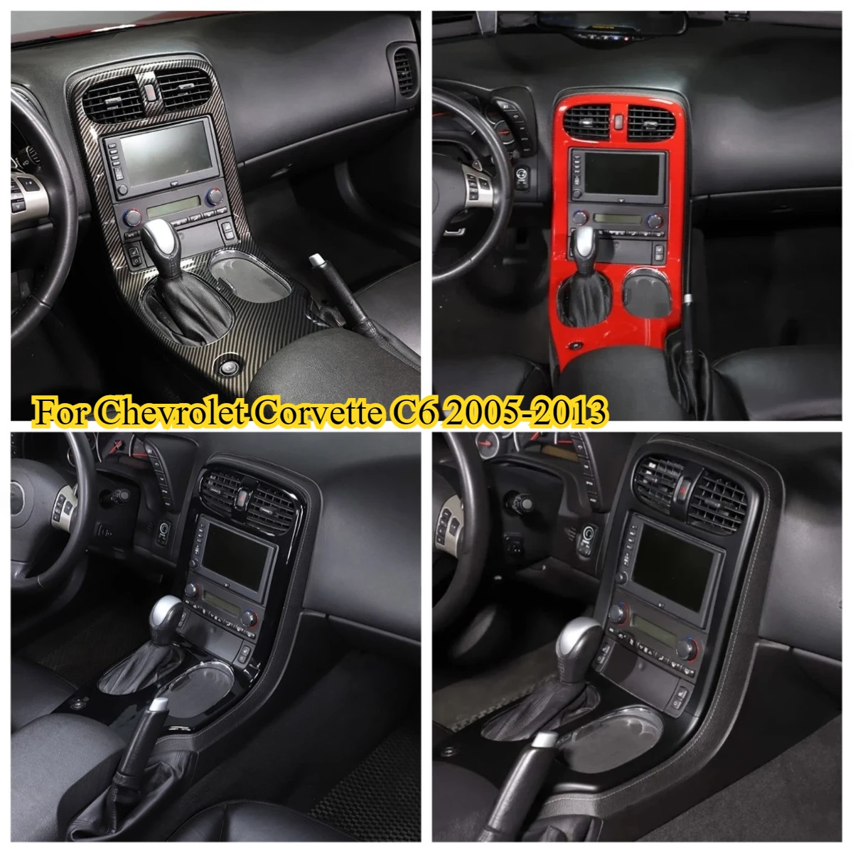 

ABS Carbon Fiber Fit For Chevrolet Corvette C6 05-13 Car Central Control Panel Cover Decorative Interior Car Accessories