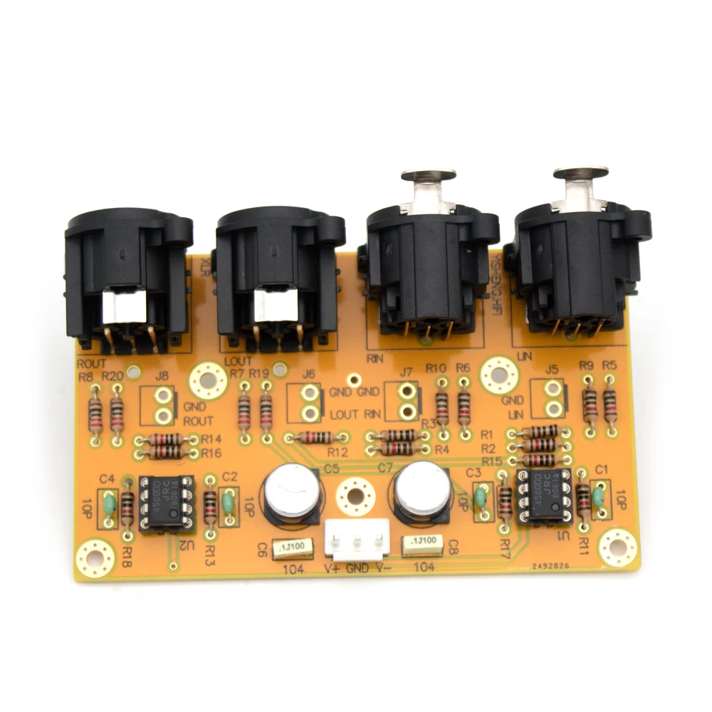 Preamplificatore bilanciato/sbilanciato a bilanciato/bilanciato a sbilanciato/modulo scheda da RCA a XLR per amplificatore di potenza